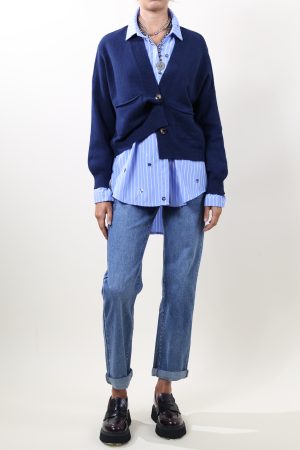 Cardigan CARAMELLO blu navy #9019