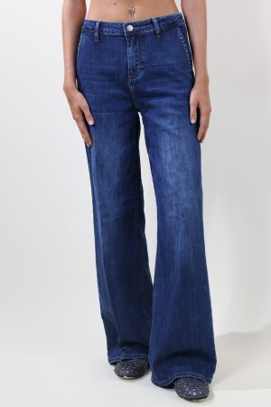 Jeans PALAZZO TAGLIO PANTALONE denim #9059