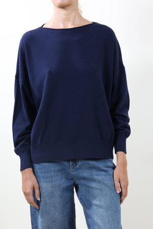 Maglia scatoletta MICOL blu navy #9079