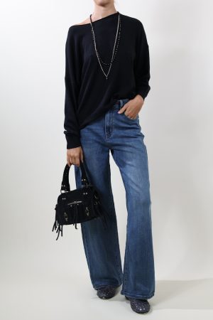 Maglia scatoletta MICOL nero #9079