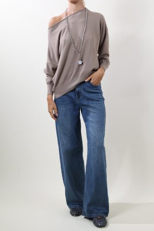 Maglia scatoletta MICOL taupe #9079