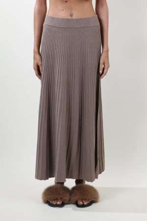 Gonna Plissè GIO' taupe #9081