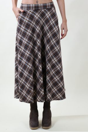 Gonna RUOTA CHECK grigio #9247