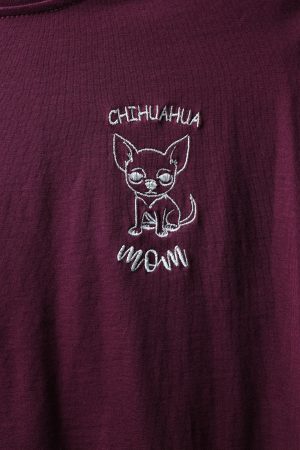 T-shirt CHIHUAHUA MOM vino #9252