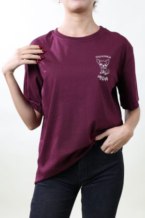 T-shirt CHIHUAHUA MOM vino #9252