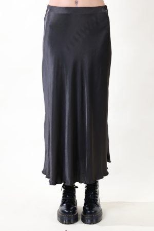 Gonna satin viscosa ALBA SATIN cioccolato #9107