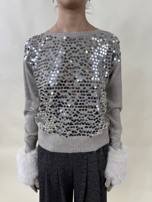 Maglia PAILLETTES beige #9368