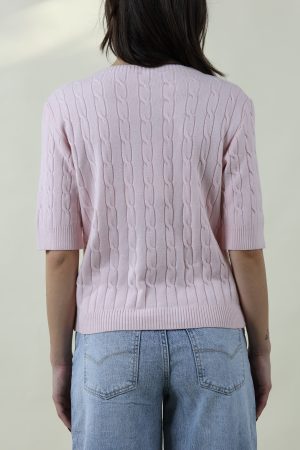 Maglia TRECCINA rosa #9483