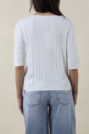Maglia TRECCINA bianco #9483