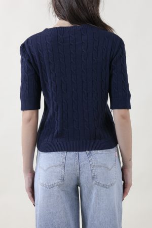Maglia TRECCINA blu navy #9483