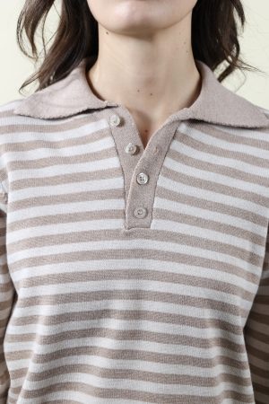 Maglia POLETTA BOTTONI beige #9497