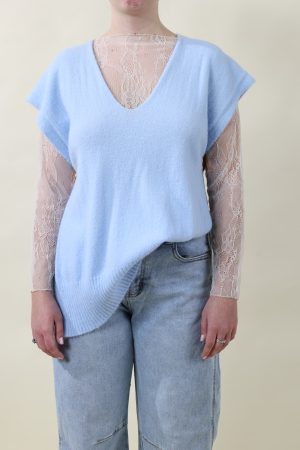 Gilet MOLLICA celeste #9443