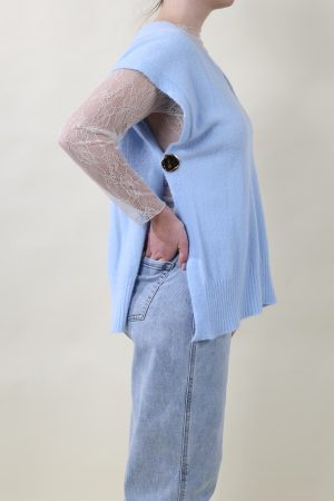Gilet MOLLICA celeste #9443