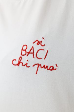 T-shirt SI BACI CHI PUO' rosso #9418