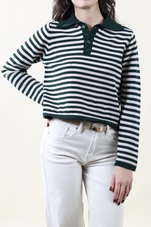 Maglia POLETTA BOTTONI foresta #9497