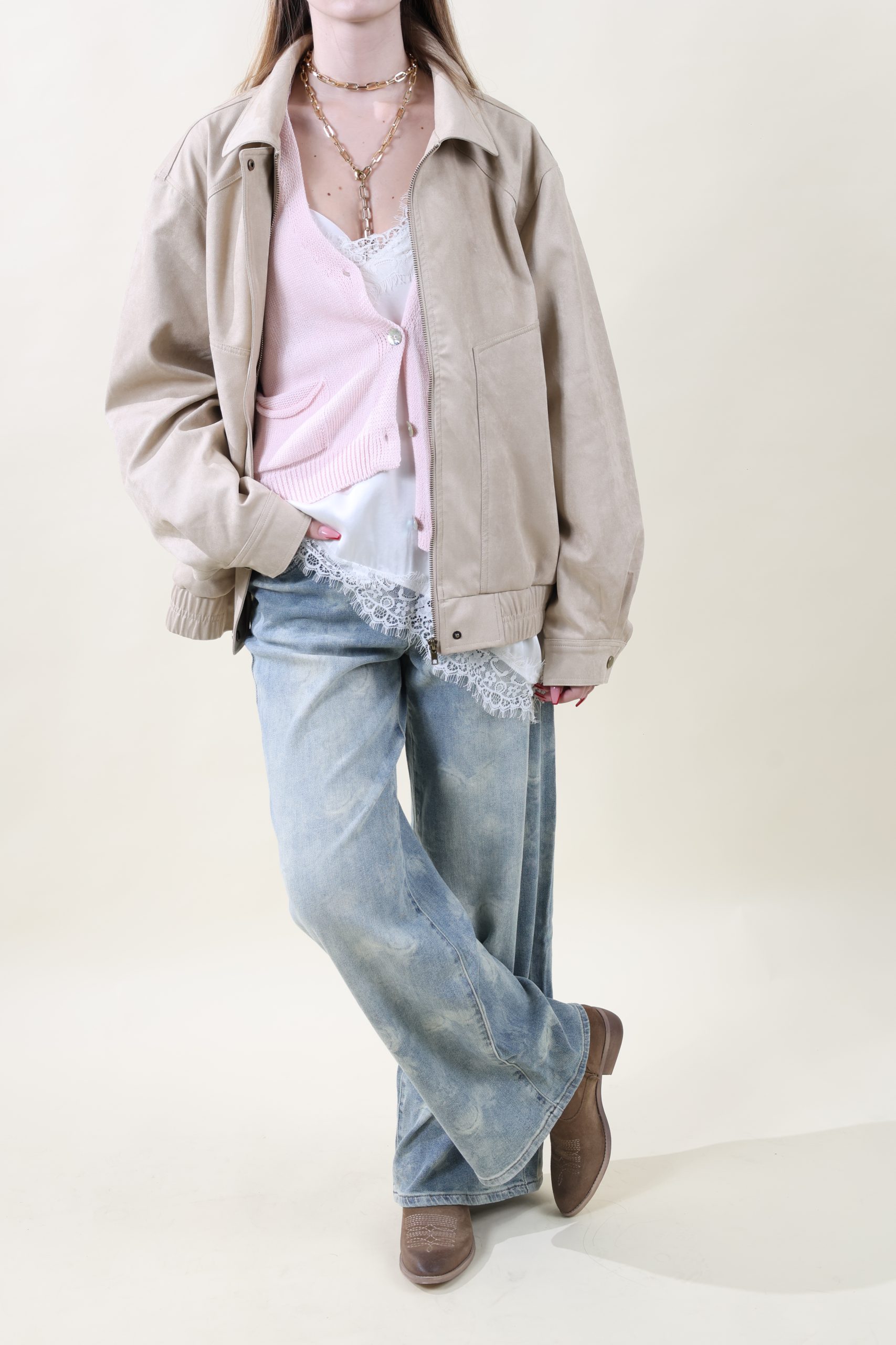 Cardigan DALILA rosa #9523 - immagine 2