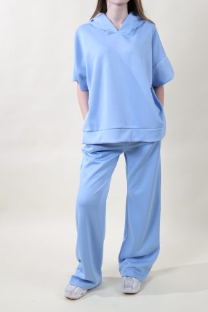 Felpa SOFT CAPPUCCIO azzurro #9449