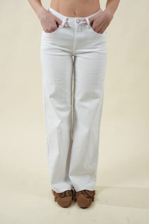 Jeans STRAIGHT COLORATO bianco #9427