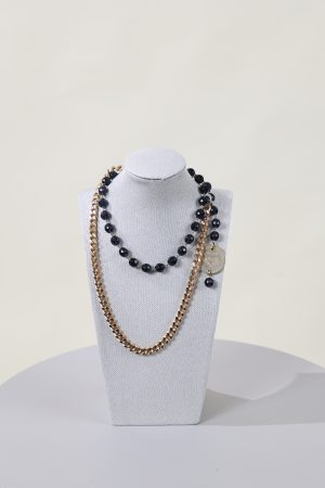 Collana FRANCESCA ORO blu navy #8042