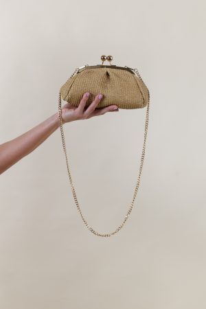 Borsa POUF RAFFIA beige #9578