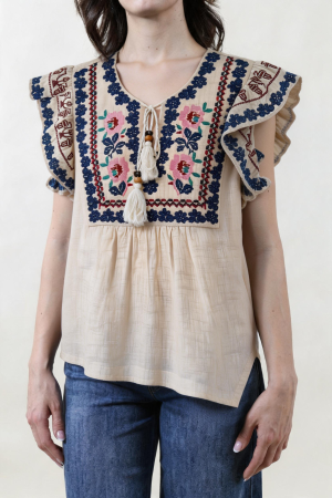 Camicina BOHO panna #9709