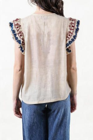 Camicina BOHO panna #9709