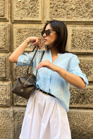 Camicia MEDITERRANEO celeste #9784