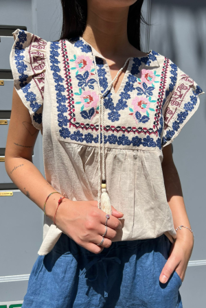 Camicina BOHO panna #9709