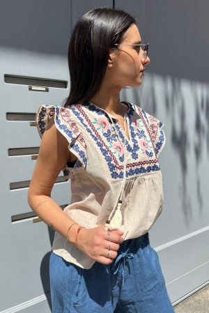 Camicina BOHO panna #9709