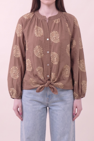 FRONTE Camicia CHIARA cioccolato #9772