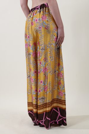 Pantalone PALAZZO KIMONO ocra #9725