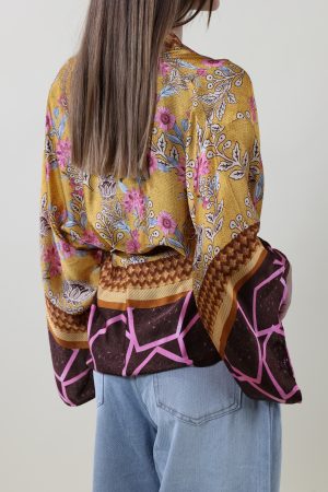 Kimono SATIN ocra #9724
