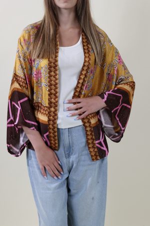 Kimono SATIN ocra #9724
