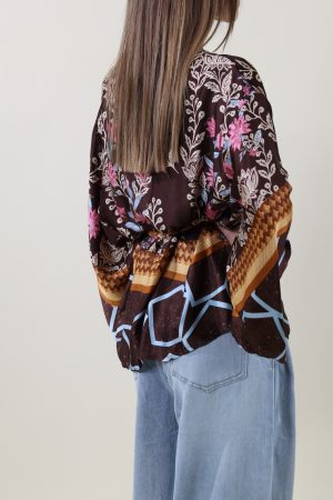 Kimono SATIN cioccolato #9724