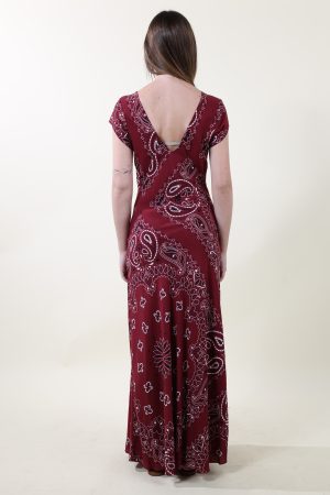 Abito BANDANA rosso india #9744