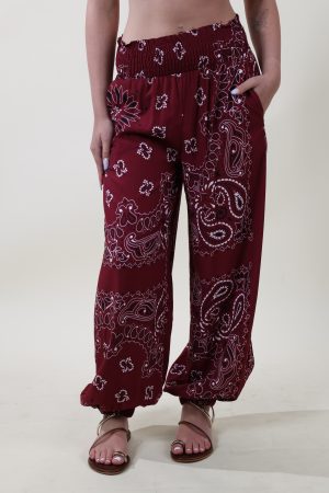 Pantalone BANDANA rosso india #9745