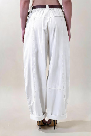 Pantalone WIDE COTONE bianco #9650