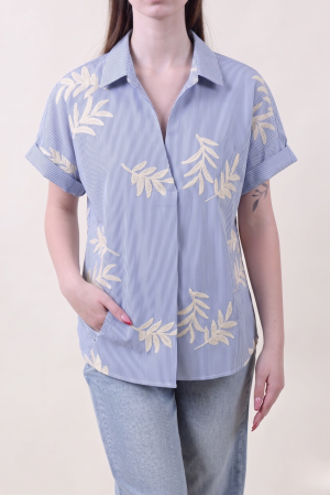 fronte Camicia CALANDRA azzurro #9771