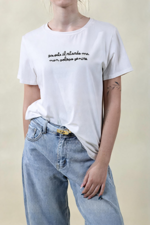 ritardopng T-shirt SCUSATE IL RITARDO bianco #9726