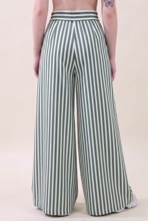 Pantalone PALAZZONE RIGATO militare #9765
