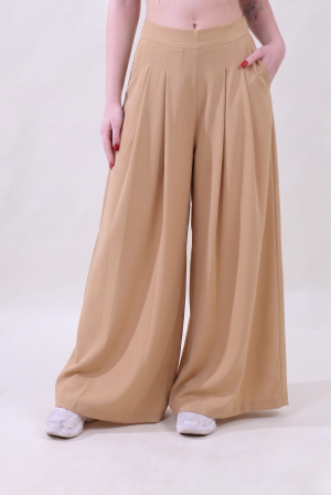 Pantalone PALAZZONE ESTATE beige #9766