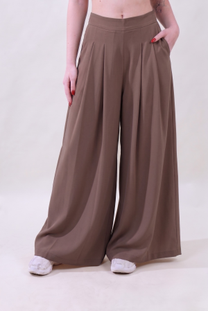 Pantalone PALAZZONE ESTATE cioccolato #9766