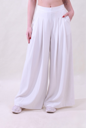 Pantalone PALAZZONE ESTATE panna #9766