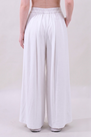 Pantalone PALAZZONE ESTATE panna #9766