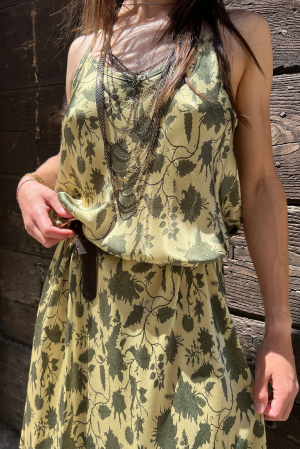 Abito FLORAL verde #9716