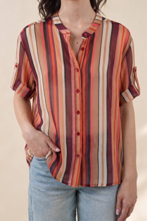 camicia CANZONE terracotta #9823