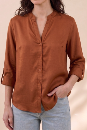 camicia SANREMO terracotta #9825