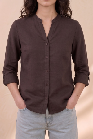 camicia SANREMO cioccolato #9825