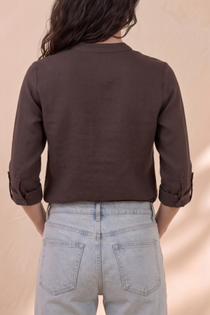 camicia SANREMO cioccolato #9825