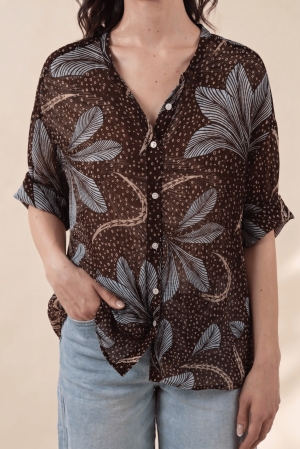 camicia CAROLINA cioccolato #9828